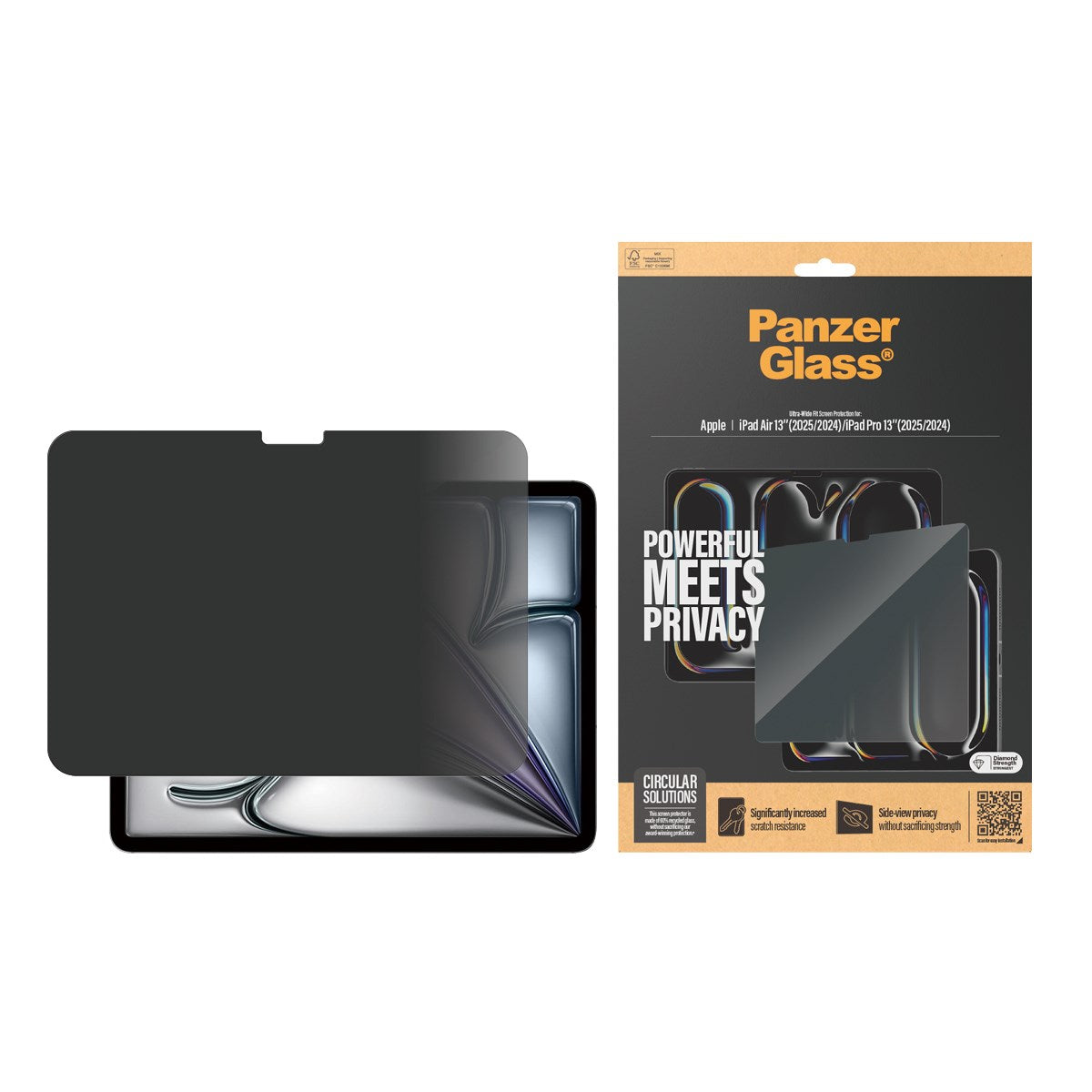 PanzerGlass® Privacy Displayschutz iPad Air 13'' (2024-2025) | iPad Pro 13'' (2024-2025) | Ultra-Wide Fit